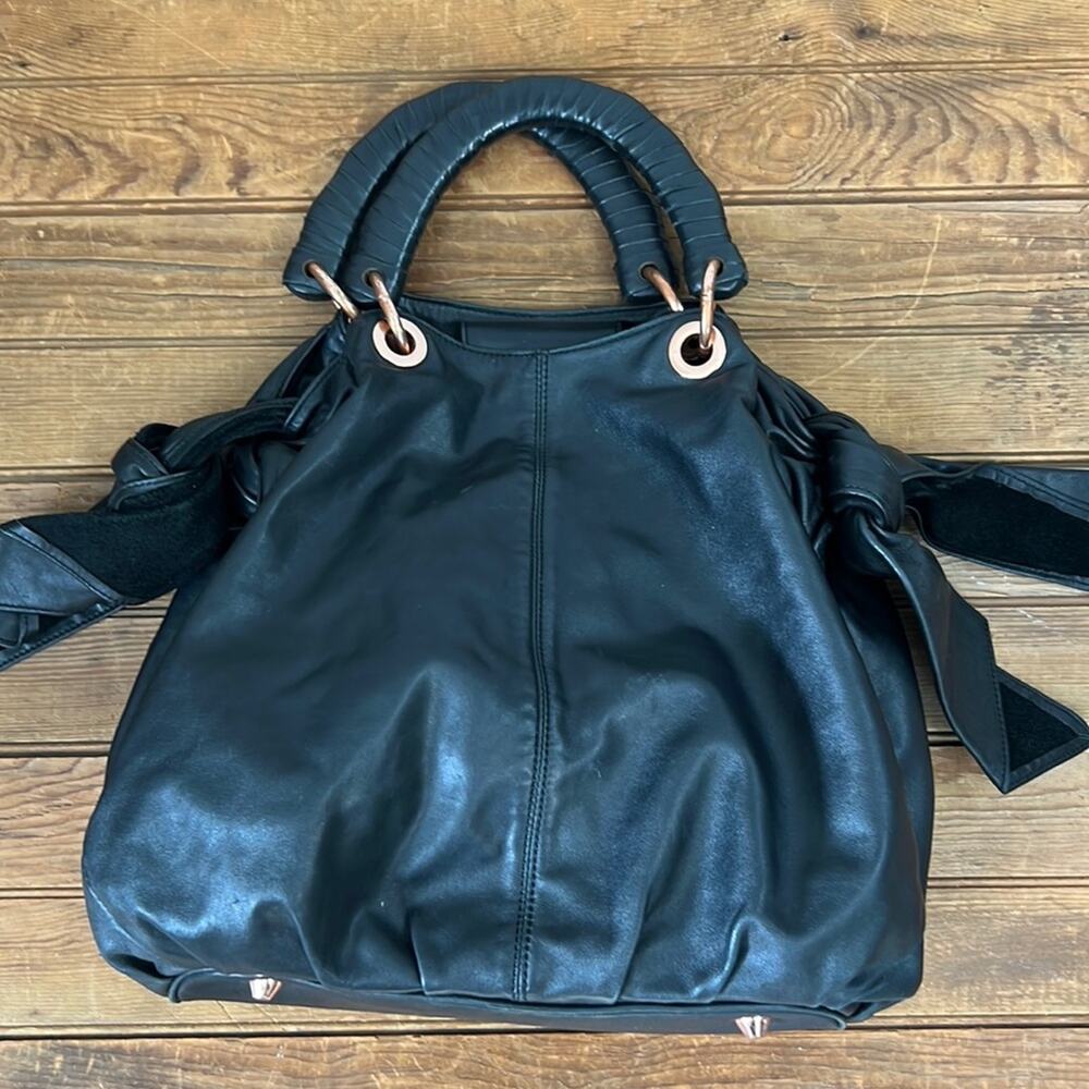 Z Spoke by Zac Posen bag black large leather with side bows